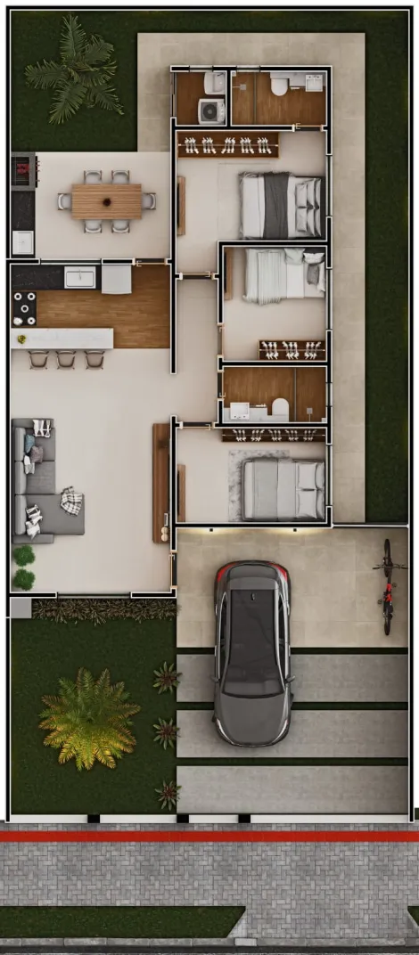 imagem 2 - Casa à Venda na Região Norte de Londrina em Construção com 3 Dormitórios imagem 2 - Casa à Venda na Região Norte de Londrina em Construção com 3 Dormitórios
