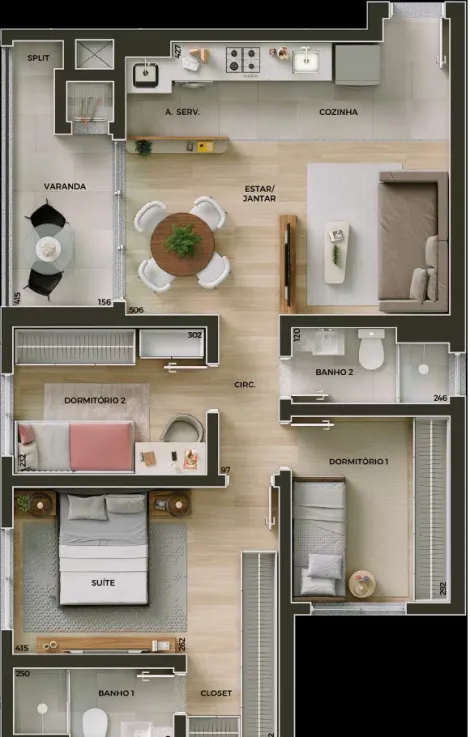 imagem 5 - Apartamento em construção à Venda no Edifício blu.INK com 3 quartos na Palhano 1 em Londrina imagem 5 - Apartamento em construção à Venda no Edifício blu.INK com 3 quartos na Palhano 1 em Londrina